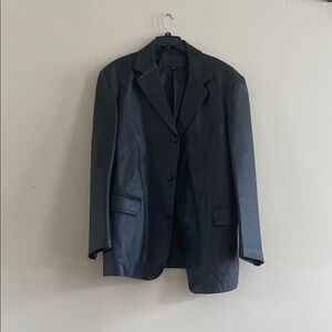 Black Sport Coat with Tailored Fit and Notched Lapels